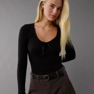 🦇AEO milkmaid/sexy lace&bow bodysuit🦇